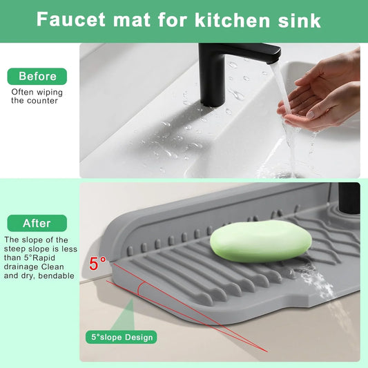 Alfombrilla de Silicona Antideslizante para Escurridor de Cocina