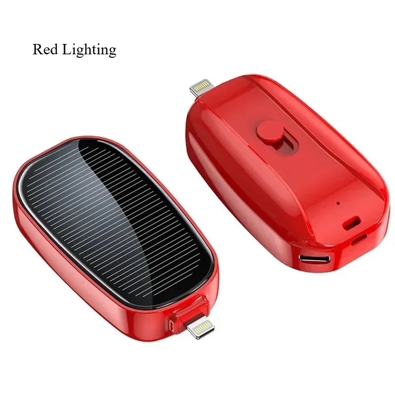 Mini Batería Externa solar de Emergencia y Cargador Portátil tipo llavero