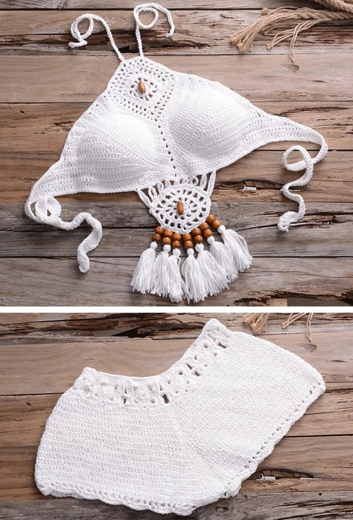 Conjunto de bikini de punto de algodón para mujer (2 piezas)