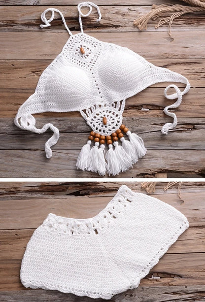Conjunto de bikini de punto de algodón para mujer (2 piezas)