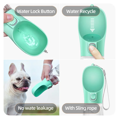 Botella de agua para perros y gatos | Bebedero portátil a prueba de fugas