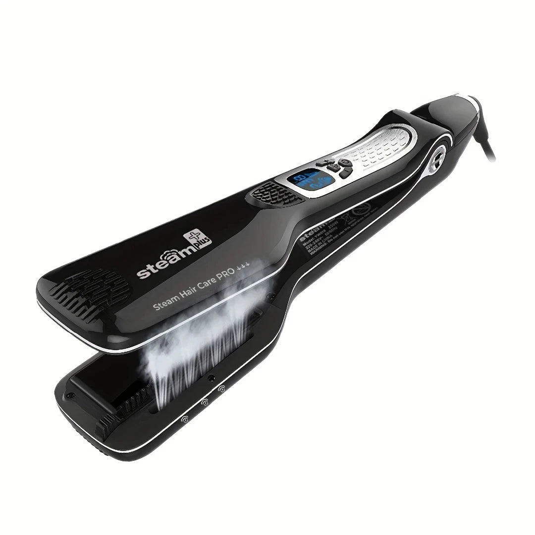 Cepillo alisador de pelo profesional a vapor, anti-quemaduras