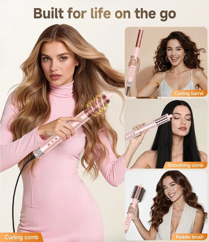Moldeador y secador de cabello plegable 8 en 1