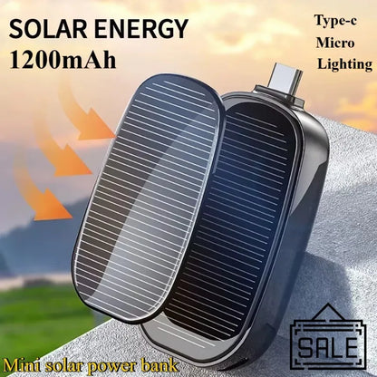 Mini Batería Externa solar de Emergencia y Cargador Portátil tipo llavero