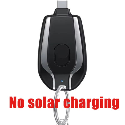 Mini Batería Externa solar de Emergencia y Cargador Portátil tipo llavero