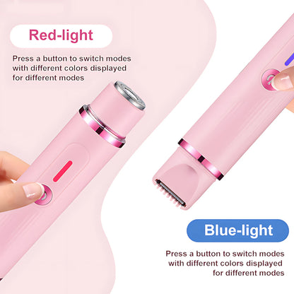 Recortadora de Vello y Afeitadora Eléctrica para Mujer, Diseño de Doble Cabezal 2 en 1