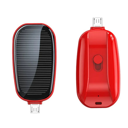 Mini Batería Externa solar de Emergencia y Cargador Portátil tipo llavero
