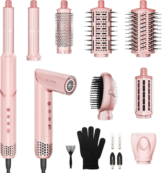 Moldeador y secador de cabello plegable 8 en 1