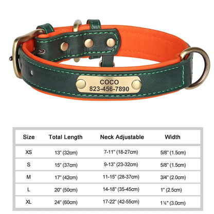 Collar para perro Personalizado — Collares de piel sintética Grabados a Medida