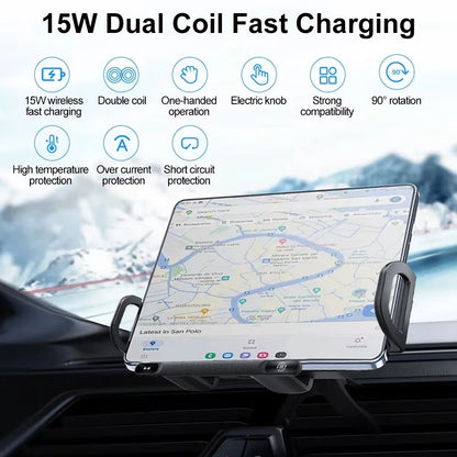 Cargador inalámbrico para auto compatible con Samsung Galaxy Z Fold 5/6 y Flip 3/4