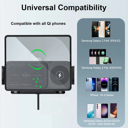 Cargador inalámbrico para auto compatible con Samsung Galaxy Z Fold 5/6 y Flip 3/4