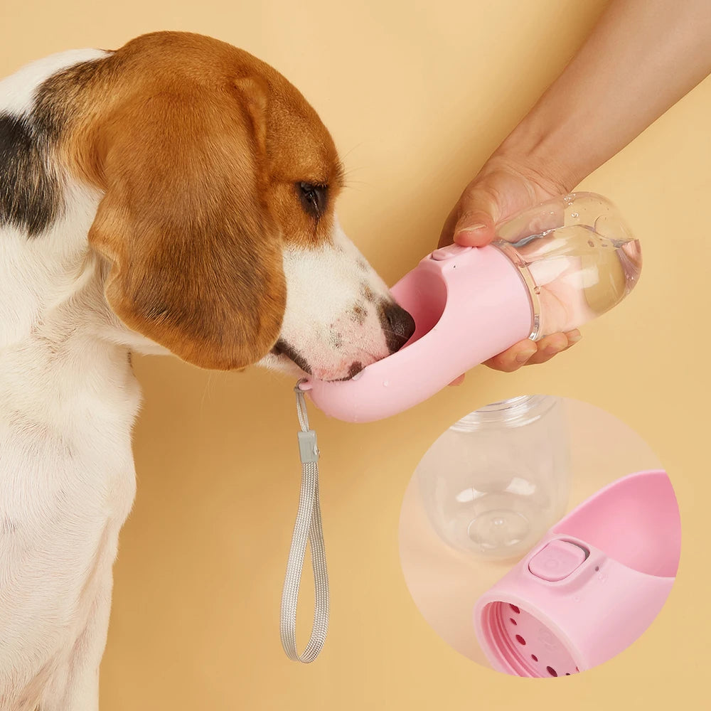 Botella de agua para perros y gatos | Bebedero portátil a prueba de fugas