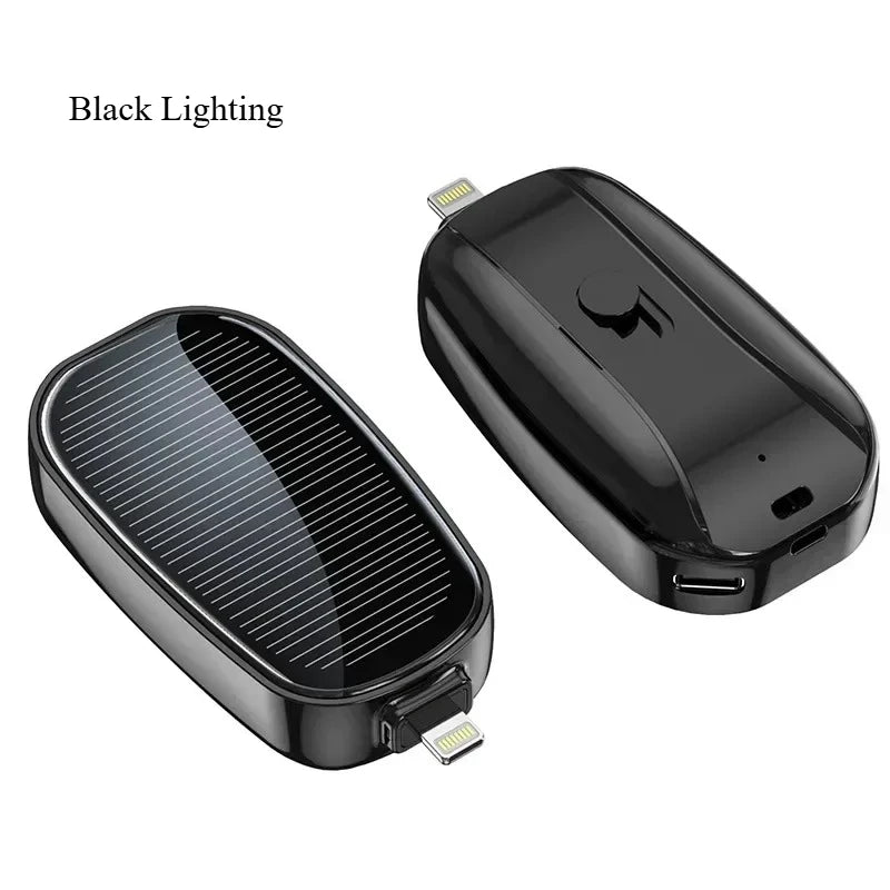 Mini Batería Externa solar de Emergencia y Cargador Portátil tipo llavero