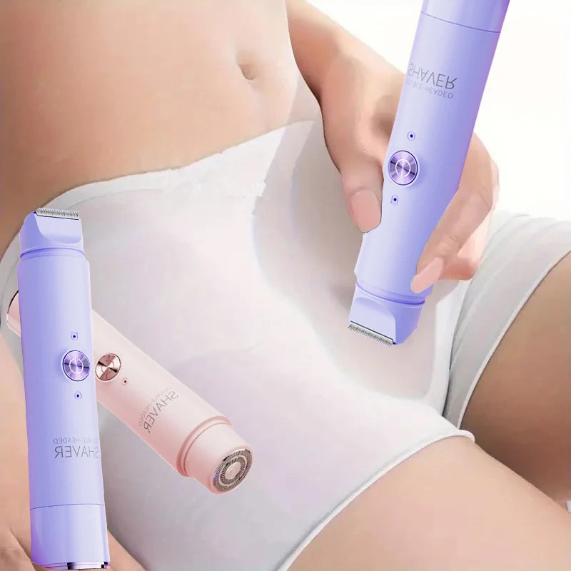 Afeitadora eléctrica inalámbrica y recargable 2 en 1 para mujeres