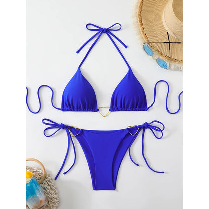 Sexy microbikini para mujer: Traje de baño de dos Piezas con top triangular, Colección 2026