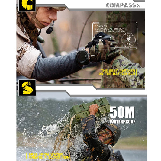 Reloj Deportivo Militar NORTH EDGE – Resistente al Agua 50M